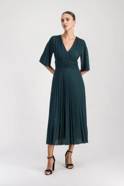 Robe Midi Pailletée Vert Moyen