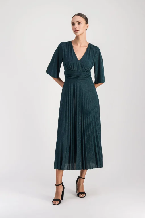 Robe Midi Pailletée Vert Moyen