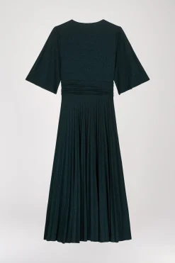 Robe Midi Pailletée Vert Moyen