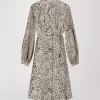 Robe mi-longue léopard