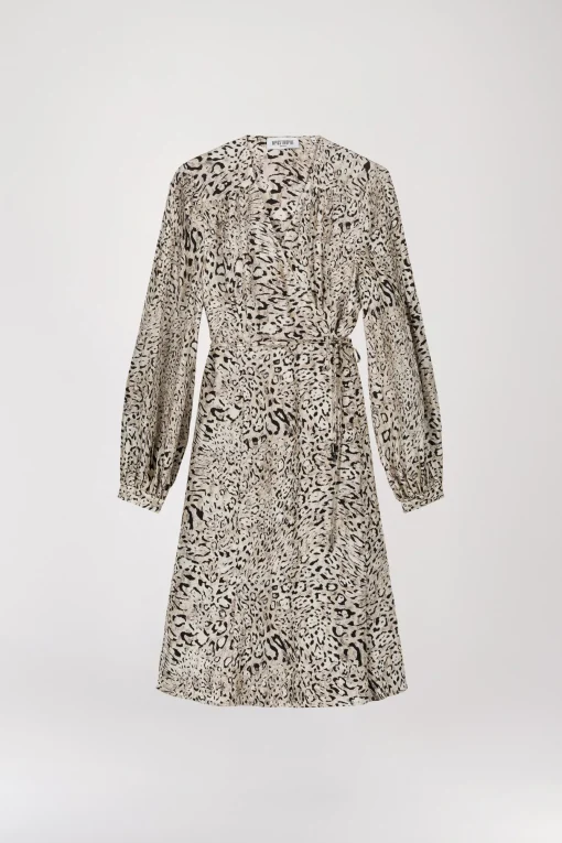 Robe mi-longue léopard