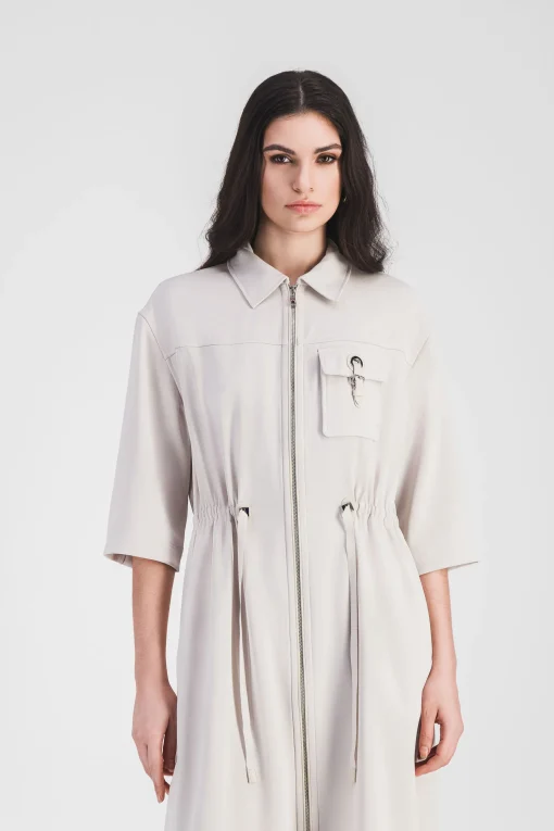 Robe surchemise courte beton