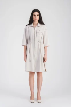 Robe surchemise courte beton