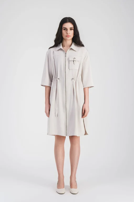 Robe surchemise courte beton