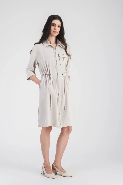 Robe surchemise courte beton