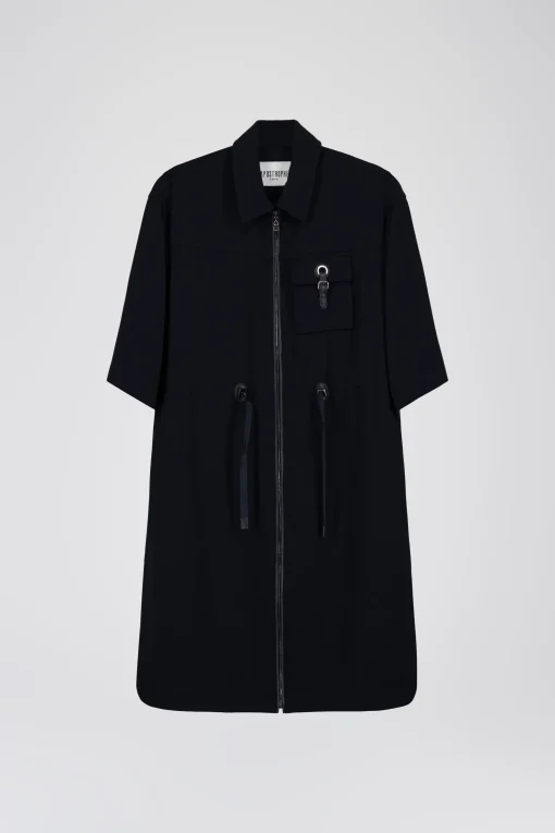 Robe surchemise courte marine