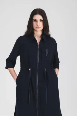 Robe surchemise courte marine