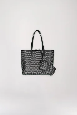 Sac cabas monogramme noir