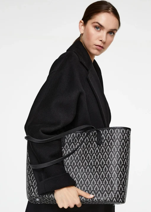 Sac cabas monogramme noir