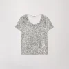 Top à sequins argent