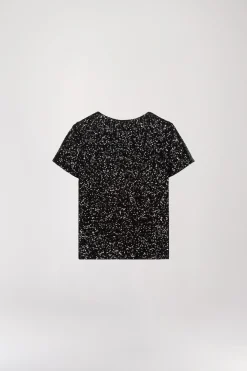 Top à sequins noir