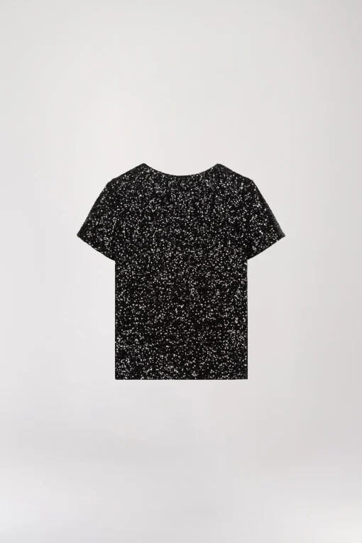 Top à sequins noir