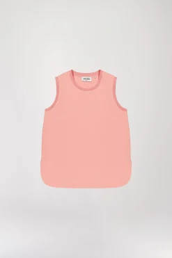 Top ample sans manche abricot