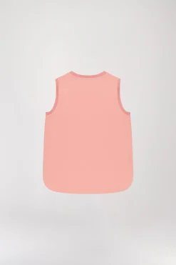 Top ample sans manche abricot