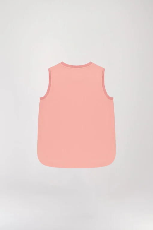 Top ample sans manche abricot