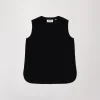 Top ample sans manche noir