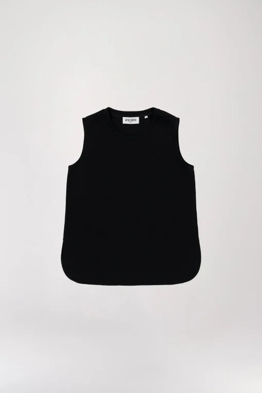 Top ample sans manche noir