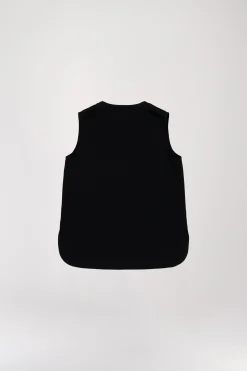Top ample sans manche noir