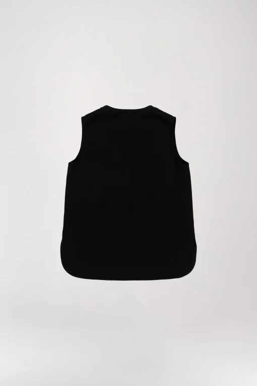 Top ample sans manche noir