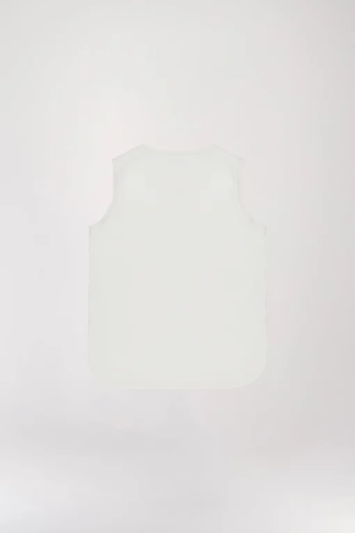 Top ample sans manches blanc cassé