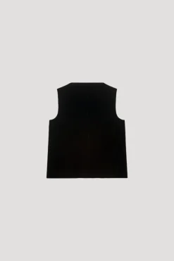 Top bi-matière en velours marine