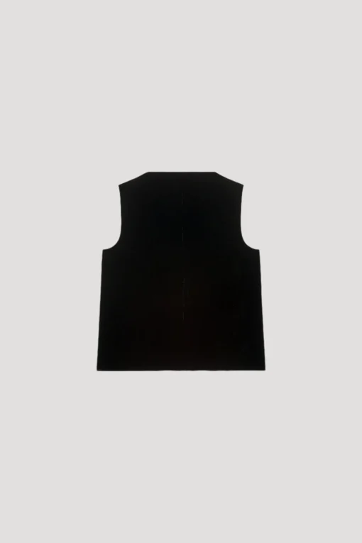 Top bi-matière en velours marine