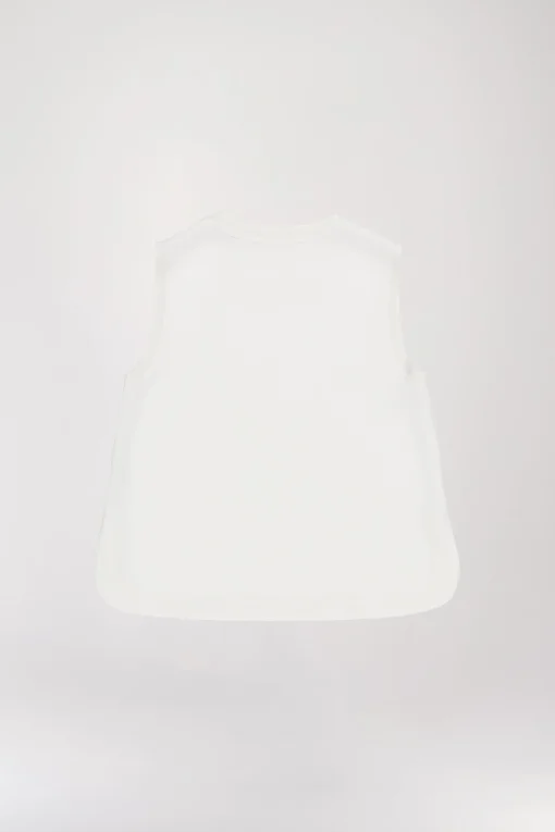 Top sans manches blanc cassé