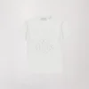 T-shirt brodé de perles blanc cassé