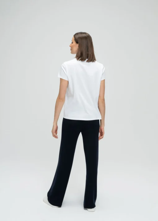 T-shirt brodé de perles blanc cassé