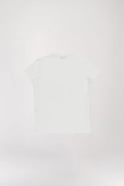 T-shirt brodé de perles blanc cassé