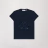 T-shirt brodé de perles marine
