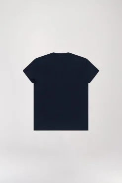 T-shirt brodé de perles marine