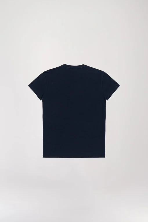 T-shirt broderie marine