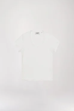 T-shirt en lin blanc