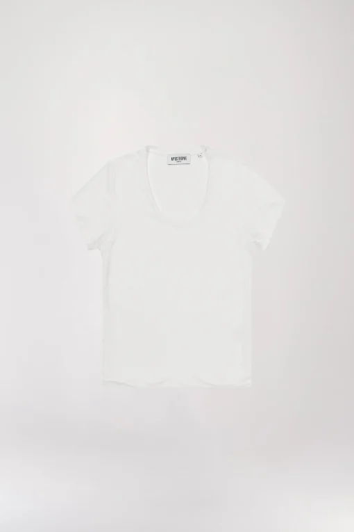 T-shirt en lin blanc
