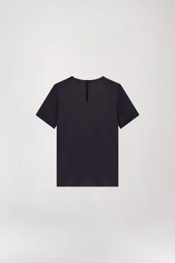 T-shirt en soie marine