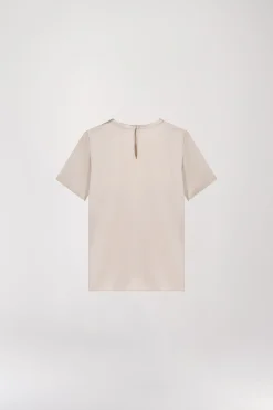 T-shirt en soie or mat