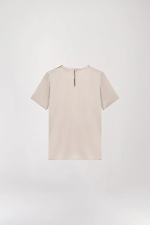 T-shirt en soie or mat