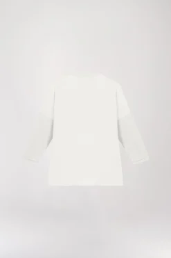 Tunique bi-matière jersey blanche