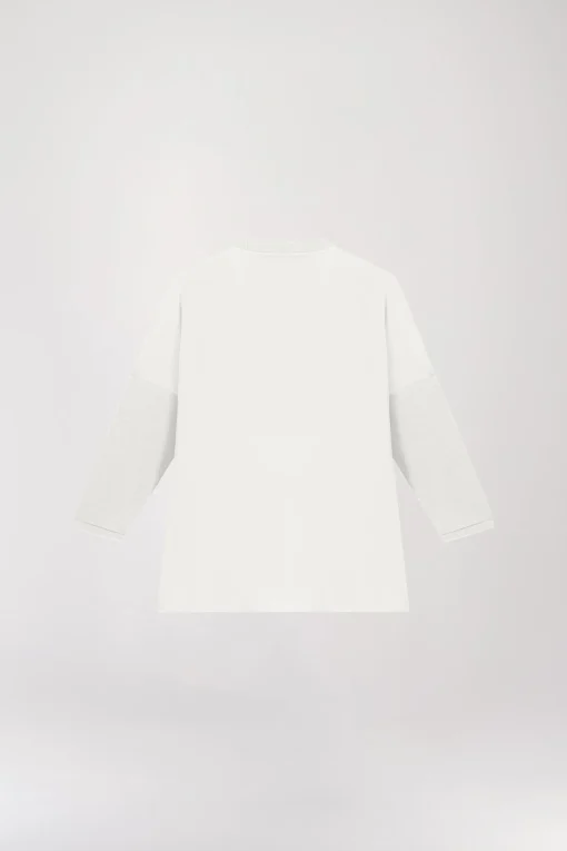 Tunique bi-matière jersey blanche