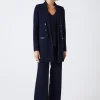 Veste blazer en double face marine