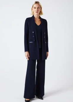 Veste blazer en double face marine