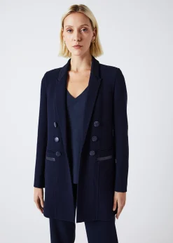 Veste blazer en double face marine