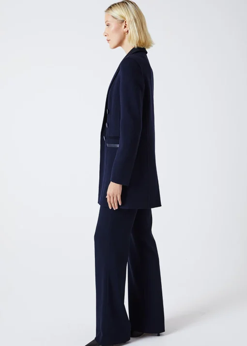 Veste blazer en double face marine