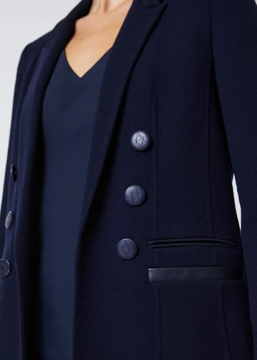 Veste blazer en double face marine