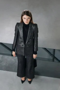 Veste Canon de Fusil à Col Tailleur