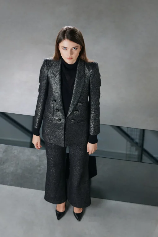 Veste Canon de Fusil à Col Tailleur