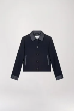Veste chemise courte marine