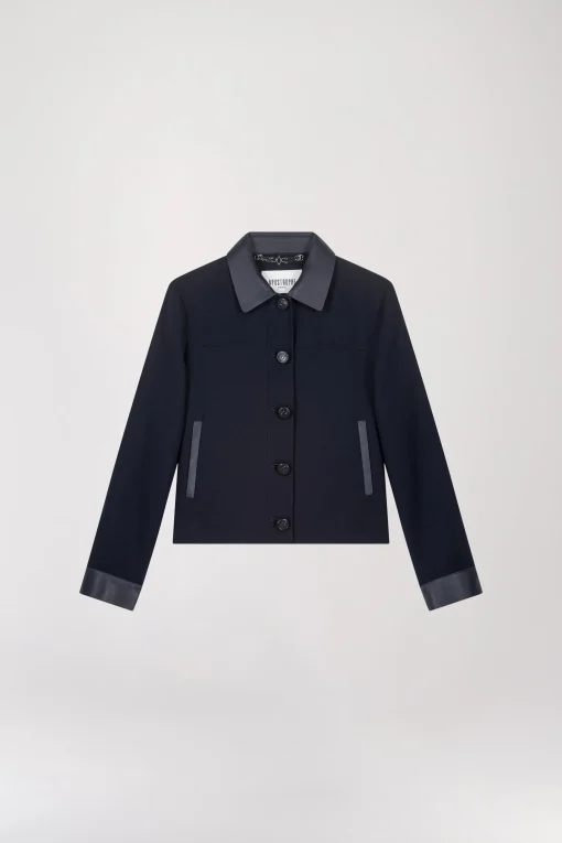 Veste chemise courte marine
