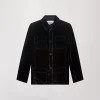 Veste chemise en velours marine
